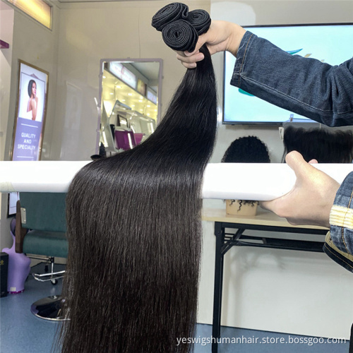 Mink Straight Brazilian Cuticle Aligned Virgin Human Hair Bundle Extension Cheap Wholesale Natural Human Hair Product Vendor